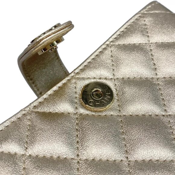 Auth CHANEL Matelasse Gold Leather Coin Case Gold hardware - Picture 10 of 16